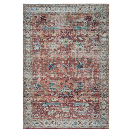 Latitude Vive Amir Oriental Machine Woven Red Area Rug Wayfair.co.uk